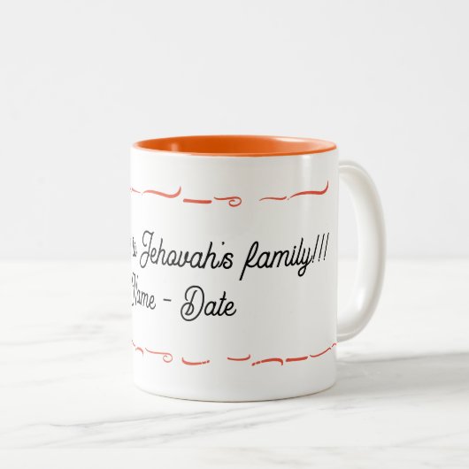 Gewohnte Taufe Zweifarbige Tasse (VorderseiteRechts)