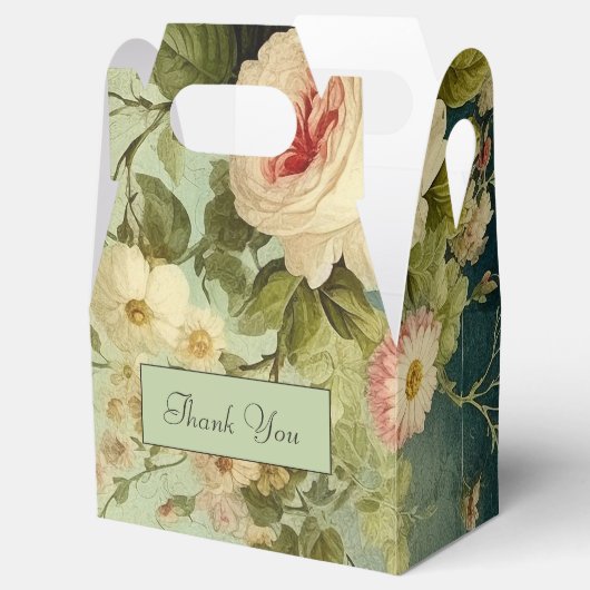 Gewohnte Vintage Rose Geschenkschachtel (Geöffnet)