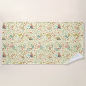 Gewohnte Vögel und Zweige Gelb Strandtuch (Vorderseite)