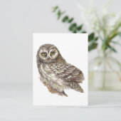 Gewohnte Wasserfarbe, Vögel, Natur, Wildtiere Postkarte (Stehend Vorderseite)