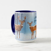 Gewohnte Weihnachtsferien-Tasse im Schneewald Tasse (Vorderseite Links)