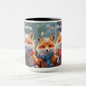 Gewohnte Weihnachtsfüchse in einem Schneewald - Ni Tasse (Zentrum)