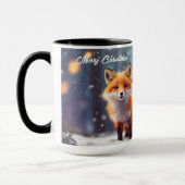 Gewohnte Weihnachtsfüchse in einem Schneewald - Ni Tasse (Links)