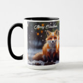 Gewohnte Weihnachtsfüchse in einem Schneewald - Ni Tasse (Links)