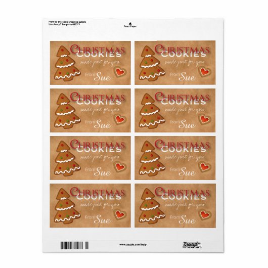 Gewohnte Weihnachtskost nur für Sie Labels (Vorne)