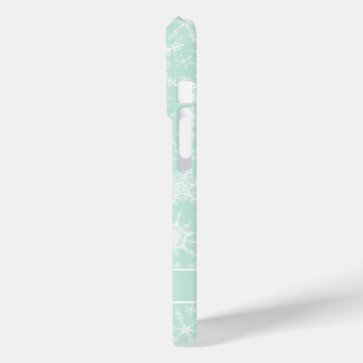 Gewohnte Weihnachtsminze Grüne und weiße Schneeflo Case-Mate iPhone Hülle (Rückseite / Links)