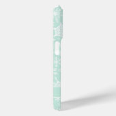 Gewohnte Weihnachtsminze Grüne und weiße Schneeflo Case-Mate iPhone Hülle (Rückseite / Rechts)