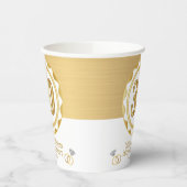 Gewohnter 30. Goldener Geburtstag, Geburtstag, etc Pappbecher (Links)