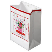 Gewohnter Blumen Mittlere Geschenktüte (Vorderseite Schrägansicht)