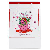 Gewohnter Blumen Mittlere Geschenktüte (Rückseite)