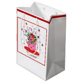 Gewohnter Blumen Mittlere Geschenktüte (Rückseite Schrägansicht)