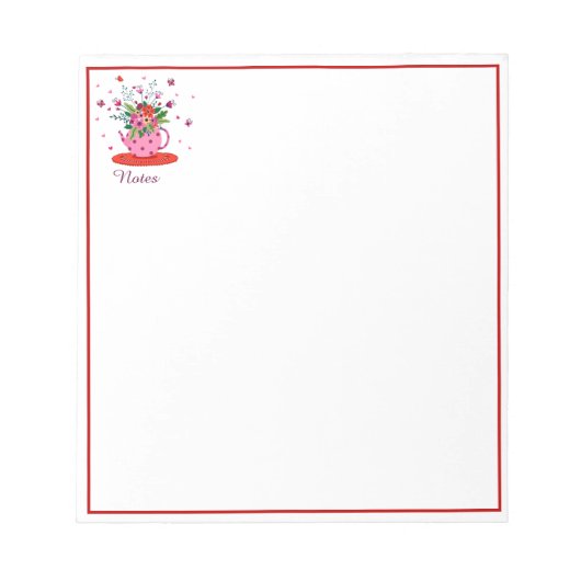 Gewohnter Blumen Notizblock (Vorderseite)