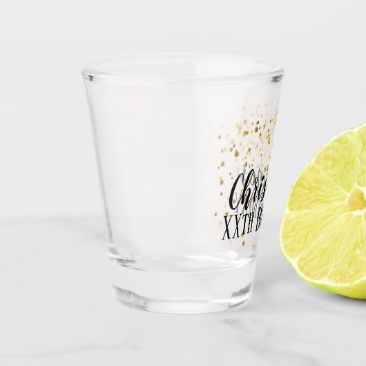 Gewohnter Blumenstrauß Schnapsglas (Links)