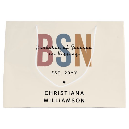 Gewohnter BSN-Bachelor der Wissenschaft in der Kra Große Geschenktüte (Vorderseite)