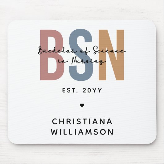 Gewohnter BSN-Bachelor der Wissenschaft in der Kra Mousepad (Vorne)