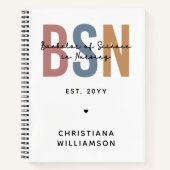 Gewohnter BSN-Bachelor der Wissenschaft in der Kra Notizblock (Vorderseite)