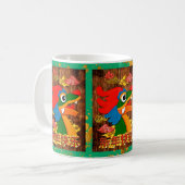 Gewohnter chinesischer Neujahrsdrache Jade Green G Kaffeetasse (Vorderseite Links)