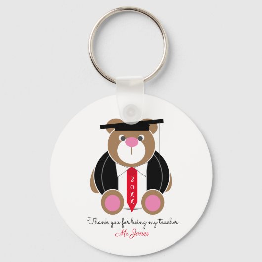 Gewohnter Dank, dass Sie mein Lehrerbär sind Schlüsselanhänger (Vorderseite)