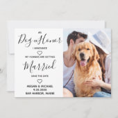 Gewohnter Foto Hund Ehrenhochzeit Save The Date (Vorderseite)