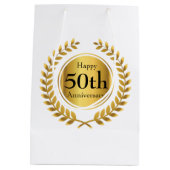 Gewohnter Geburtstag der goldenen Hochzeit Mittlere Geschenktüte (Rückseite)