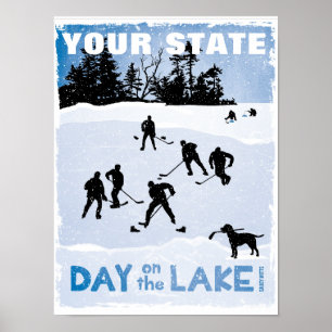 Gewohnter Hockey-Tag am Lake Pond Hockey Poster