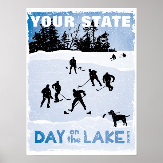 Gewohnter Hockey-Tag am Lake Pond Hockey Poster (Vorne)