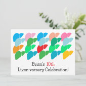 Gewohnter Lebensjahr Einladung (Stehend Vorderseite)