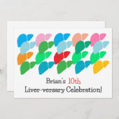 Gewohnter Lebensjahr Einladung (Vorne/Hinten)