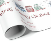 Gewohnter Pullover nach und von Namen Geschenkpapier (Rolleneckpunkt)