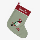 Gewohnter Ruby-throated Hummingbird Großer Weihnachtsstrumpf (Vorderansicht (hängend))