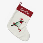 Gewohnter Ruby-throated Hummingbird Großer Weihnachtsstrumpf (Vorderansicht (hängend))