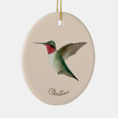 Gewohnter Ruby-throated Hummingbird Keramik Ornament (Rechts)