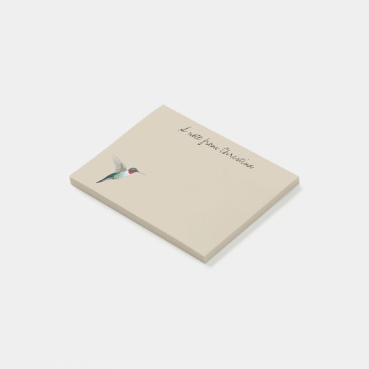 Gewohnter Ruby-throated Hummingbird Post-it Notes Klebezettel (angewinkelt)