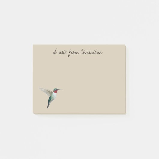 Gewohnter Ruby-throated Hummingbird Post-it Notes Post-it Klebezettel (Vorderseite)