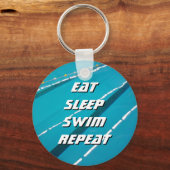 Gewohnter Schlaf Schwimmen wiederholen Schlüsselan Schlüsselanhänger (Vorderseite)