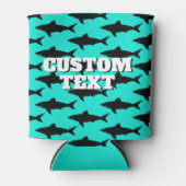 Gewohnter Sommer kann mit Haifisch-Silhouetten küh Dosenkühler (Vorderseite)