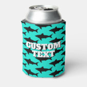 Gewohnter Sommer kann mit Haifisch-Silhouetten küh Dosenkühler (Kanne Rückseite)