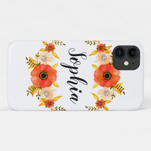 Gewohnter Text für Girlanfarbenkorallen Case-Mate iPhone Hülle (Rückseite (Horizontal))