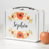 Gewohnter Text für Girlanfarbenkorallen Metall Brotdose (Beispiel)