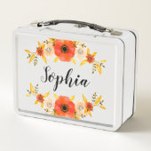 Gewohnter Text für Girlanfarbenkorallen Metall Brotdose (Rückseite)