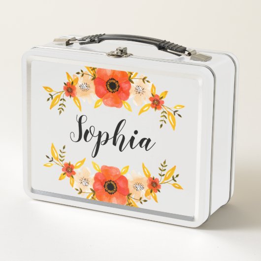 Gewohnter Text für Girlanfarbenkorallen Metall Brotdose (Vorderseite)