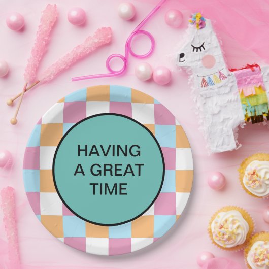 Gewohnter Text Pappteller (Party)