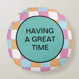 Gewohnter Text Rundes Kissen