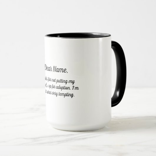 Gewohnter Vater im Gesetz Hochzeitsgeschenk von de Tasse (VorderseiteRechts)