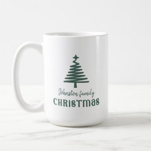 Gewohnter Weihnachtsbaum, grün Kaffeetasse