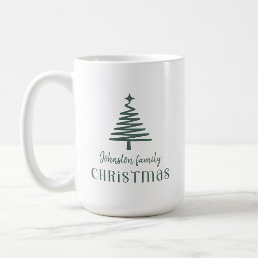 Gewohnter Weihnachtsbaum, grün Kaffeetasse (Links)