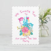 Gewohnter Zauber unter dem Meer Königreich Einladung (Stehend Vorderseite)