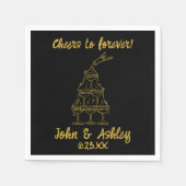 Gewohntes Beileid für immer Personalisierte Hochze Serviette (Vorderseite)