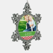 Gewohntes Foto Familienfreundlich Saft Urlaub Orna Schneeflocken Zinn-Ornament (Links)
