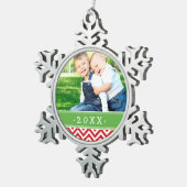 Gewohntes Foto Familienfreundlich Saft Urlaub Orna Schneeflocken Zinn-Ornament (Rechts)